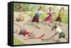 Mice Roller Skating-null-Framed Stretched Canvas