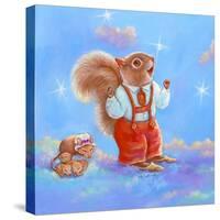 Mice, Squirrel and Bunny family in Clouds I-Judy Mastrangelo-Stretched Canvas