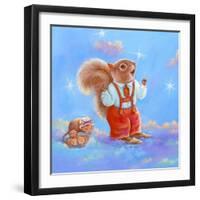 Mice, Squirrel and Bunny family in Clouds I-Judy Mastrangelo-Framed Giclee Print