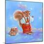 Mice, Squirrel and Bunny family in Clouds I-Judy Mastrangelo-Mounted Giclee Print