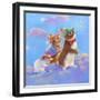 Mice, Squirrel and Bunny family in Clouds II-Judy Mastrangelo-Framed Giclee Print