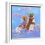 Mice, Squirrel and Bunny family in Clouds II-Judy Mastrangelo-Framed Giclee Print