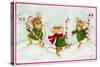 Mice with Candy Canes-Beverly Johnston-Stretched Canvas