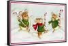 Mice with Candy Canes-Beverly Johnston-Framed Stretched Canvas