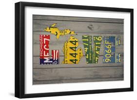 MICH State Love-Design Turnpike-Framed Giclee Print