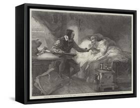 Michael Angelo Attending on His Sick Servant, Urbino-Louis Haghe-Framed Stretched Canvas