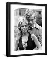 Michael Caine with Britt Ekland-Associated Newspapers-Framed Photo