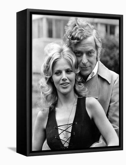 Michael Caine with Britt Ekland-Associated Newspapers-Framed Stretched Canvas