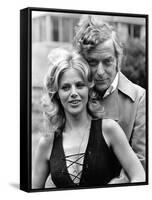 Michael Caine with Britt Ekland-Associated Newspapers-Framed Stretched Canvas