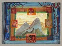 Mountain Peaks and Faces-Michael Chase-Giclee Print
