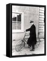 Michael Collins (1870-1922) with His Famous Bicycle-Irish Photographer-Framed Stretched Canvas