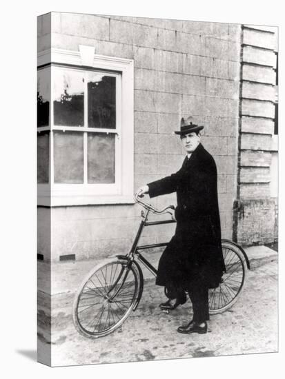 Michael Collins (1870-1922) with His Famous Bicycle-Irish Photographer-Stretched Canvas