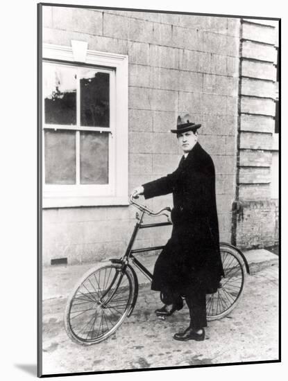 Michael Collins (1870-1922) with His Famous Bicycle-Irish Photographer-Mounted Photographic Print