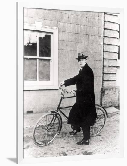 Michael Collins (1870-1922) with His Famous Bicycle-Irish Photographer-Framed Photographic Print