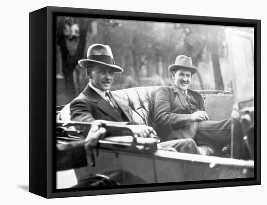Michael Collins (1890-1922) with Emmet Dalton During the Treaty Discussions in London, 1921-English Photographer-Framed Stretched Canvas
