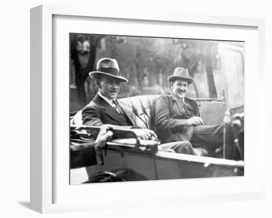 Michael Collins (1890-1922) with Emmet Dalton During the Treaty Discussions in London, 1921-English Photographer-Framed Photographic Print