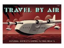 Travel By Air, Imperial Airways Empire Flying Boat-Michael Crampton-Laminated Art Print