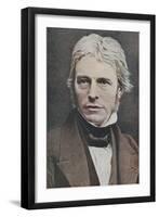 Michael Faraday, British Physicist and Chemist, Mid 19th Century-null-Framed Giclee Print