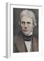 Michael Faraday, British Physicist and Chemist, Mid 19th Century-null-Framed Giclee Print