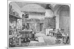 Michael Faraday, English Scientist at Work in His Laboratory-null-Mounted Art Print