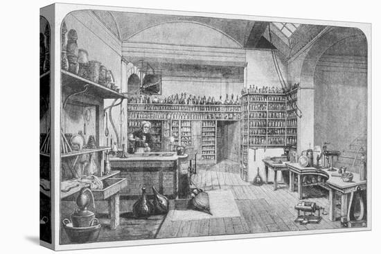 Michael Faraday, English Scientist at Work in His Laboratory-null-Stretched Canvas