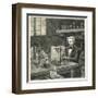 Michael Faraday, English Scientist Establishing the Fundamental Law of Electrolysis-null-Framed Art Print