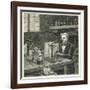 Michael Faraday, English Scientist Establishing the Fundamental Law of Electrolysis-null-Framed Art Print