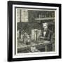 Michael Faraday, English Scientist Establishing the Fundamental Law of Electrolysis-null-Framed Art Print