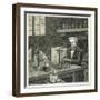 Michael Faraday, English Scientist Establishing the Fundamental Law of Electrolysis-null-Framed Art Print