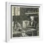 Michael Faraday, English Scientist Establishing the Fundamental Law of Electrolysis-null-Framed Art Print