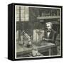 Michael Faraday, English Scientist Establishing the Fundamental Law of Electrolysis-null-Framed Stretched Canvas