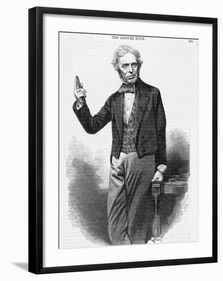 Michael Faraday Scientist Shown Giving a Demonstration-null-Framed Photographic Print
