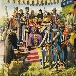 Canterbury Tales. Pilgrims Setting Off from the Tabard Inn.-Michael Godfrey-Giclee Print