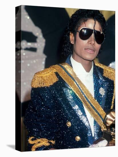 Michael Jackson at Grammy Awards-John Paschal-Stretched Canvas