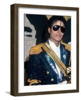 Michael Jackson at Grammy Awards-John Paschal-Framed Premium Photographic Print