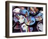 Michael Jackson Buttons Sold at Viewing of His Memorial near Apollo Theatre, July 7, 2009-null-Framed Premium Photographic Print