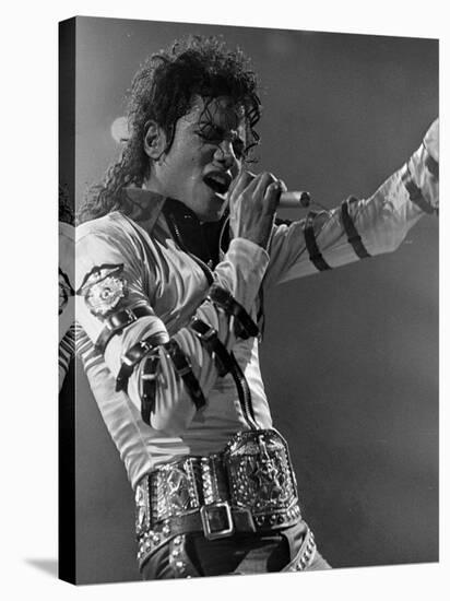 Michael Jackson Performing-null-Stretched Canvas