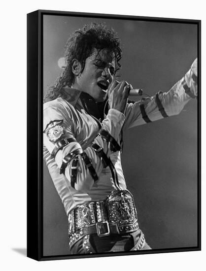 Michael Jackson Performing-null-Framed Stretched Canvas