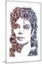 Michael Jackson-Cristian Mielu-Mounted Premium Giclee Print