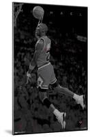 Michael Jordan - Black and White-Trends International-Mounted Poster