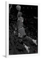 Michael Jordan - Black and White-Trends International-Framed Poster