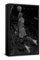 Michael Jordan - Black and White-Trends International-Framed Stretched Canvas