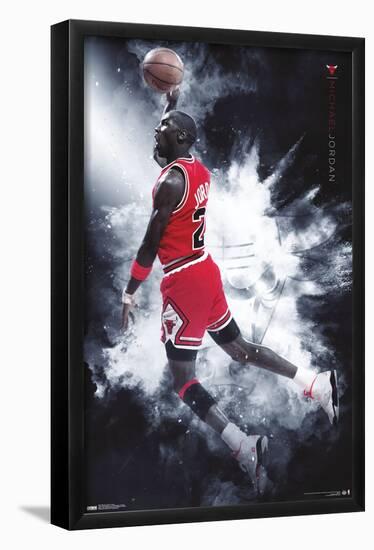 Michael Jordan - Burst-Trends International-Framed Poster