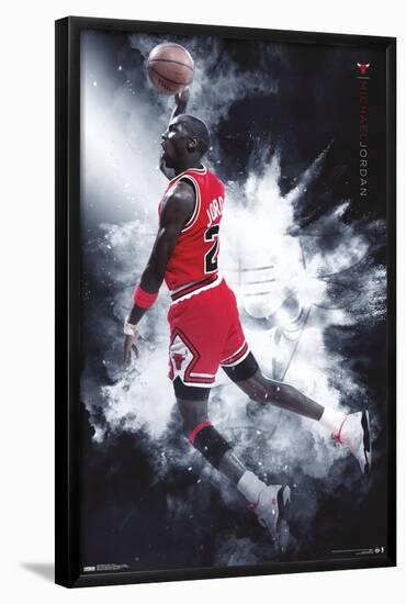 Michael Jordan - Burst-Trends International-Framed Poster