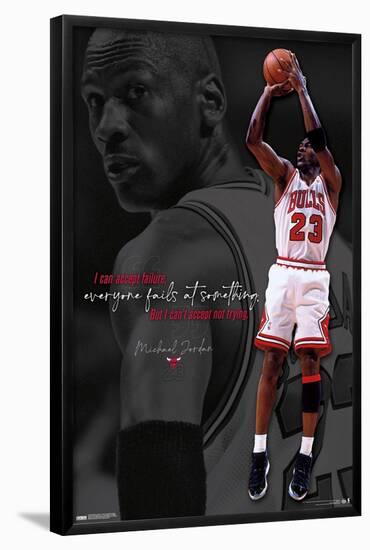 Michael Jordan - Can't Accept Not Trying-Trends International-Framed Poster