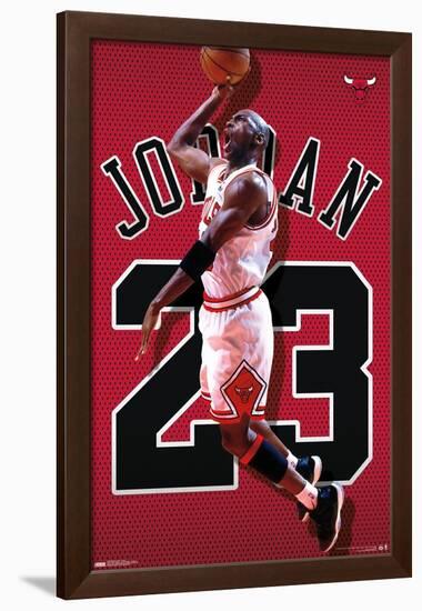 Michael Jordan - Jersey-Trends International-Framed Poster