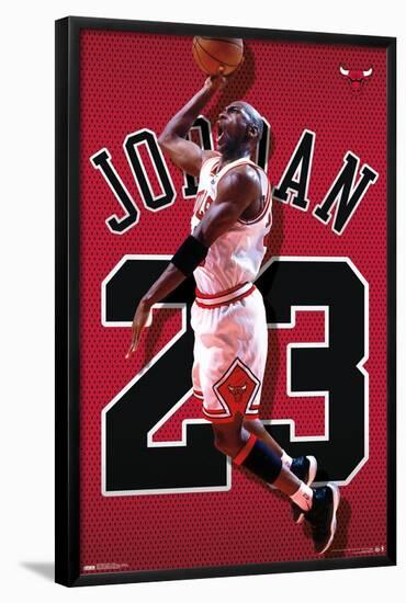 Michael Jordan - Jersey-Trends International-Framed Poster