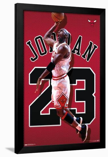 Michael Jordan - Jersey-Trends International-Framed Poster