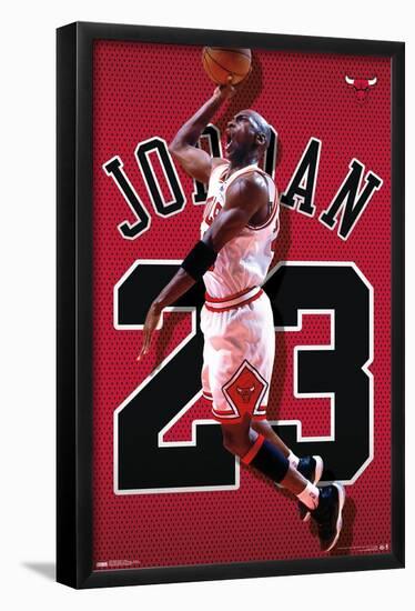 Michael Jordan - Jersey-Trends International-Framed Poster