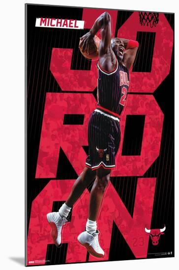 Michael Jordan - Pinstripes-Trends International-Mounted Poster